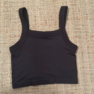 Out from Under Ribbed Black Cropped Tank XS/S